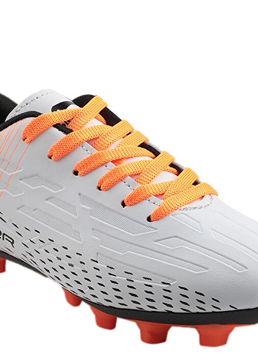 Slazenger SCORE I KR Erkek Futbol Ayakkabı Beyaz / Turuncu - Görsel 5