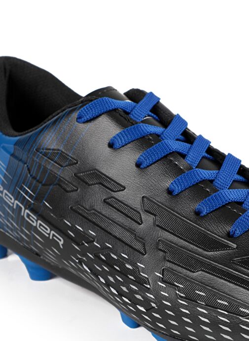 Slazenger SCORE I KR Erkek Futbol Ayakkabı Siyah / Saks Mavi - Görsel 5