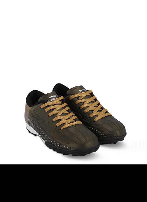 Slazenger SCORE I HS Erkek Çocuk Futbol Ayakkabı Haki / Altın - Görsel 3