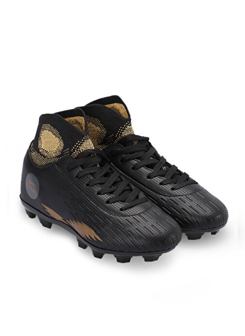 Slazenger HADAS KRP Erkek Çocuk Futbol Ayakkabı Siyah / Sarı - Görsel 3