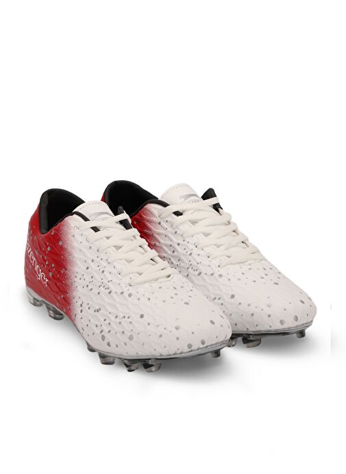 Slazenger HANIA KRP Erkek Çocuk Futbol Ayakkabı Beyaz / Kırmızı - Görsel 3