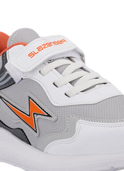 Slazenger KAORU KTN Unisex Çocuk Sneaker Ayakkabı Gri / Turuncu - Görsel 5