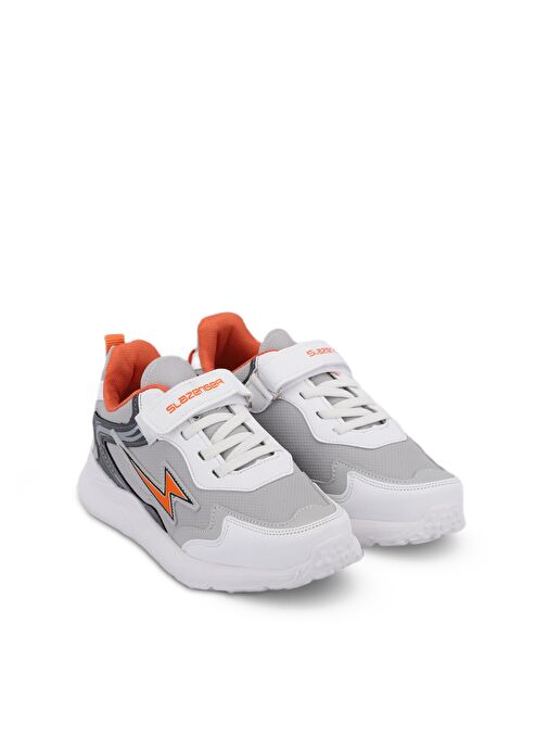 Slazenger KAORU KTN Unisex Çocuk Sneaker Ayakkabı Gri / Turuncu - Görsel 3