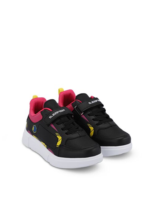 Slazenger KEPA IN Kız Çocuk Sneaker Ayakkabı Siyah / Fuşya - Görsel 3