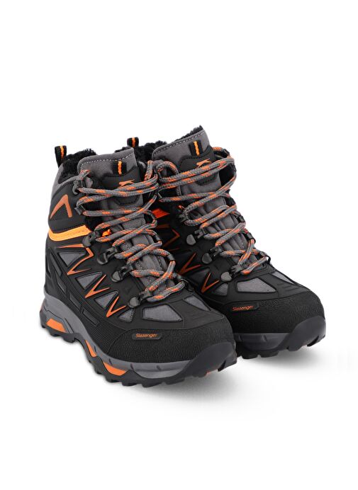 Slazenger HARDEEP IN Unisex Çocuk Bot Füme / Turuncu - Görsel 3