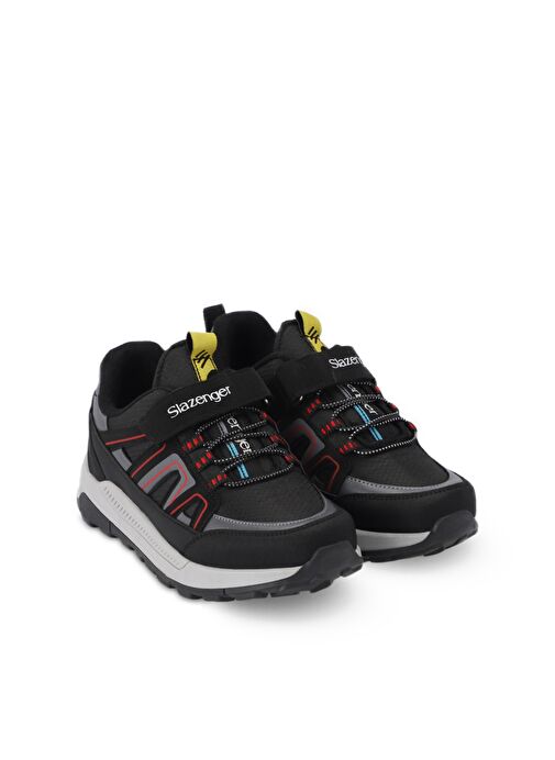 Slazenger KROSS KTN Unisex Çocuk Sneaker Ayakkabı Siyah / Kırmızı - Görsel 3