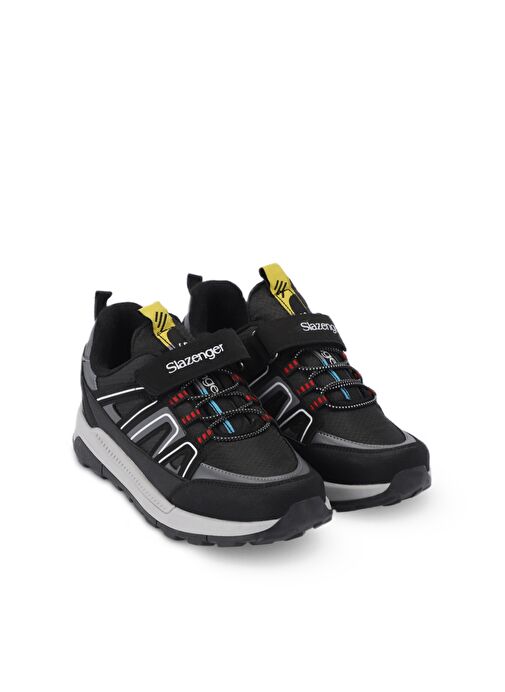 Slazenger KROSS KTN Unisex Çocuk Sneaker Ayakkabı Siyah / Beyaz - Görsel 3