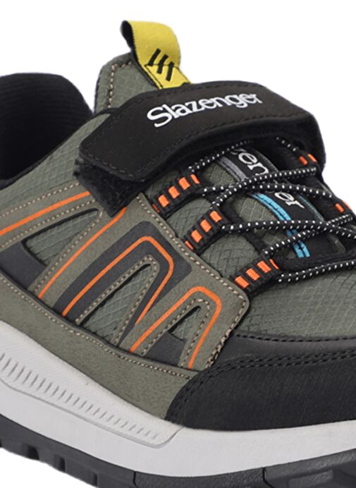 Slazenger KROSS KTN Unisex Çocuk Sneaker Ayakkabı Haki / Turuncu - Görsel 5