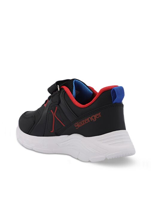 Slazenger VACATION I Unisex Çocuk Sneaker Ayakkabı Siyah / Kırmızı - Görsel 4