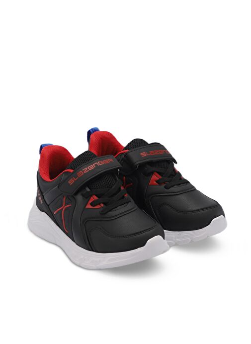 Slazenger VACATION I Unisex Çocuk Sneaker Ayakkabı Siyah / Kırmızı - Görsel 3