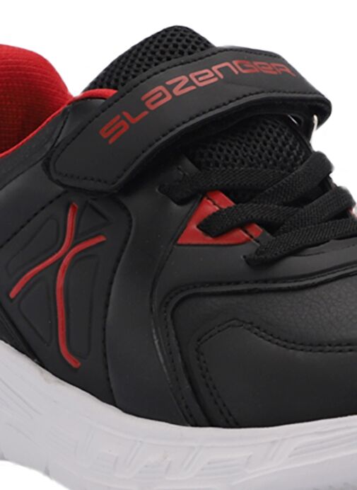 Slazenger VACATION I Unisex Çocuk Sneaker Ayakkabı Siyah / Kırmızı - Görsel 5
