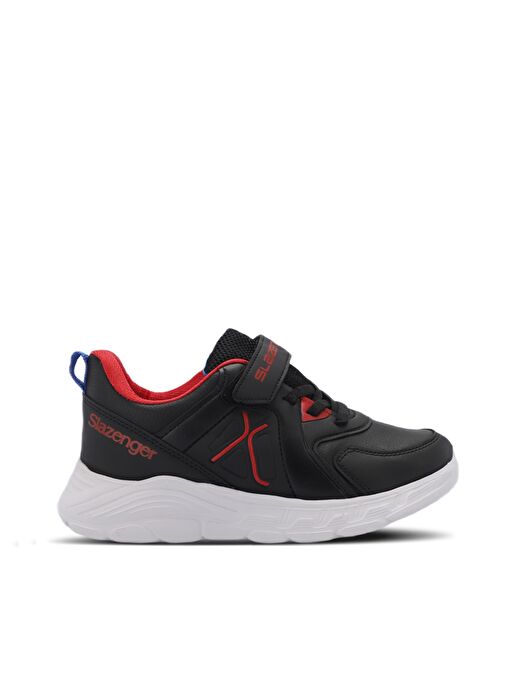 Slazenger VACATION I Unisex Çocuk Sneaker Ayakkabı Siyah / Kırmızı - Görsel 2