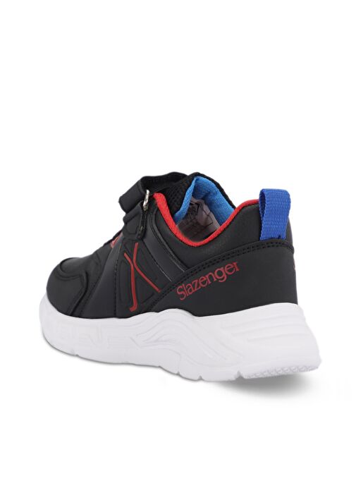 Slazenger VACATION I Unisex Çocuk Sneaker Ayakkabı Siyah / Kırmızı - Görsel 4
