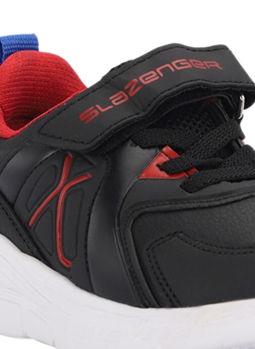 Slazenger VACATION I Unisex Çocuk Sneaker Ayakkabı Siyah / Kırmızı - Görsel 5