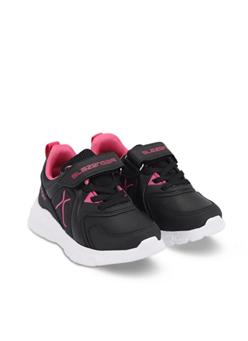 Slazenger VACATION I Unisex Çocuk Sneaker Ayakkabı Siyah / Fuşya - Görsel 3