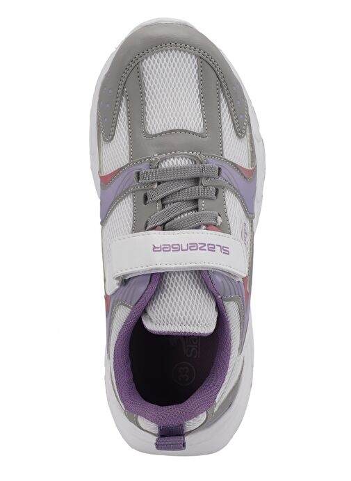 Slazenger KENDALL Unisex Çocuk Sneaker Ayakkabı Gri / Fuşya - Görsel 6