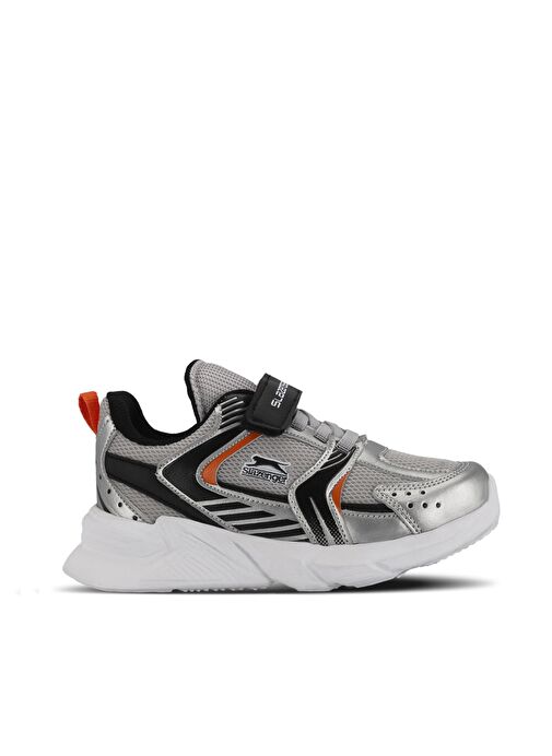 Slazenger KENDALL Unisex Çocuk Sneaker Ayakkabı Gri / Siyah - Görsel 2