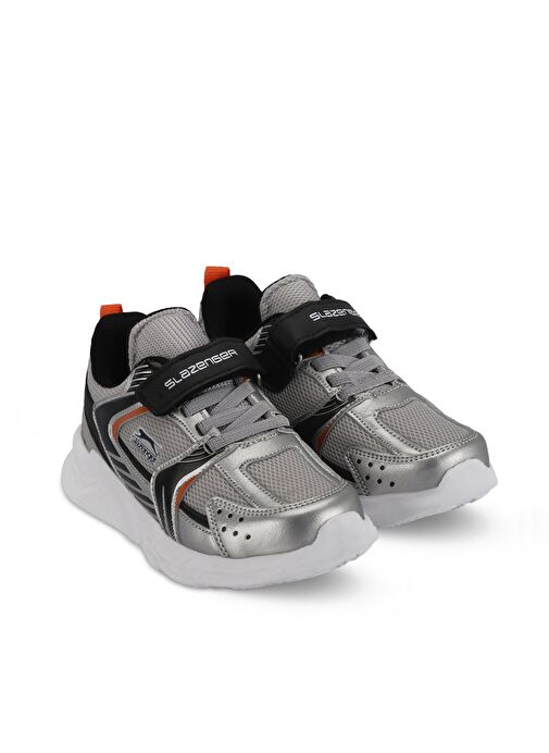 Slazenger KENDALL Unisex Çocuk Sneaker Ayakkabı Gri / Siyah - Görsel 3