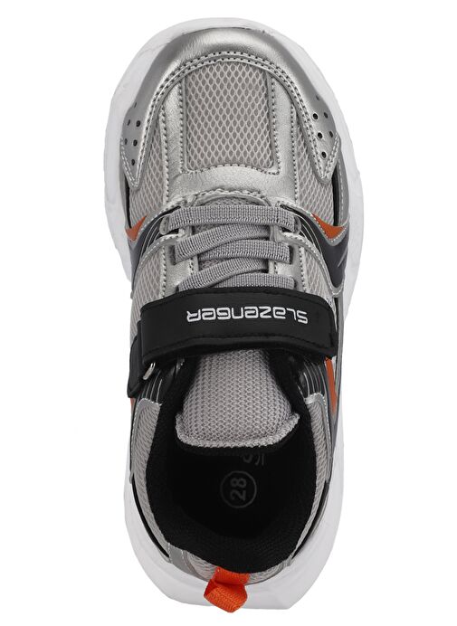 Slazenger KENDALL Unisex Çocuk Sneaker Ayakkabı Gri / Siyah - Görsel 6