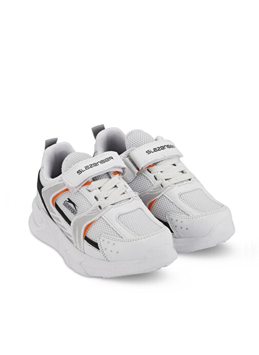 Slazenger KENDALL Unisex Çocuk Sneaker Ayakkabı Beyaz / Turuncu - Görsel 3