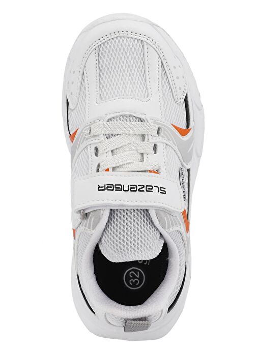 Slazenger KENDALL Unisex Çocuk Sneaker Ayakkabı Beyaz / Turuncu - Görsel 6
