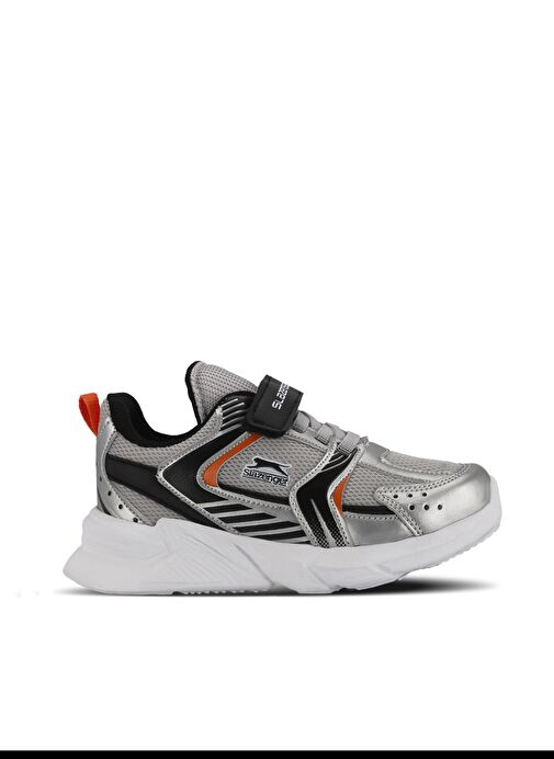 Slazenger KENDALL Unisex Çocuk Sneaker Ayakkabı Gri / Siyah - Görsel 2