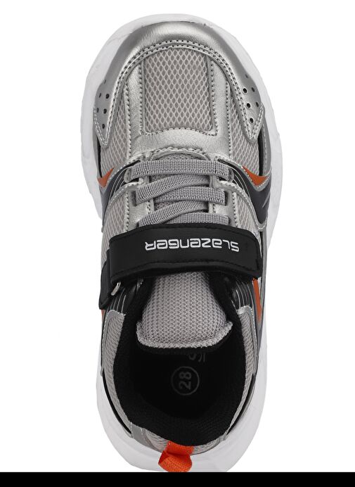 Slazenger KENDALL Unisex Çocuk Sneaker Ayakkabı Gri / Siyah - Görsel 6