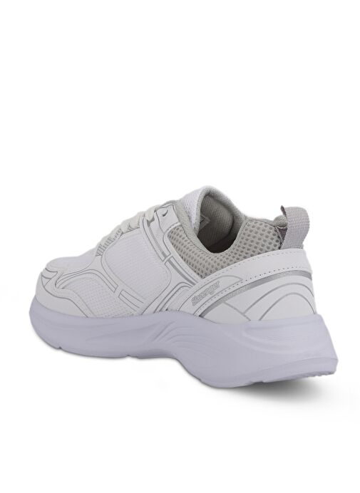 Slazenger GIMA Kadın Sneaker Ayakkabı Beyaz / Gümüş - Görsel 4