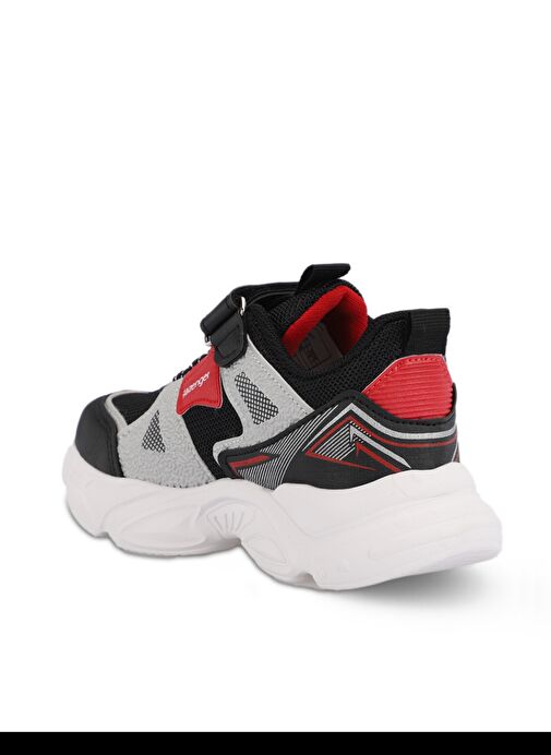 Slazenger NELSON Unisex Çocuk Sneaker Ayakkabı Siyah / Kırmızı - Görsel 4