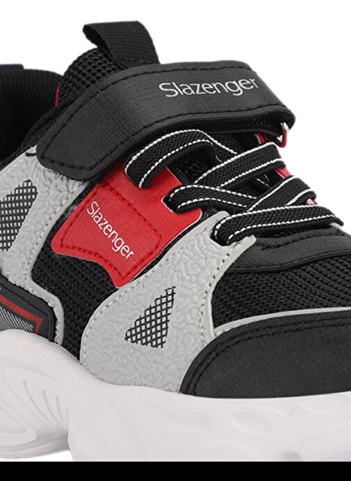 Slazenger NELSON Unisex Çocuk Sneaker Ayakkabı Siyah / Kırmızı - Görsel 5