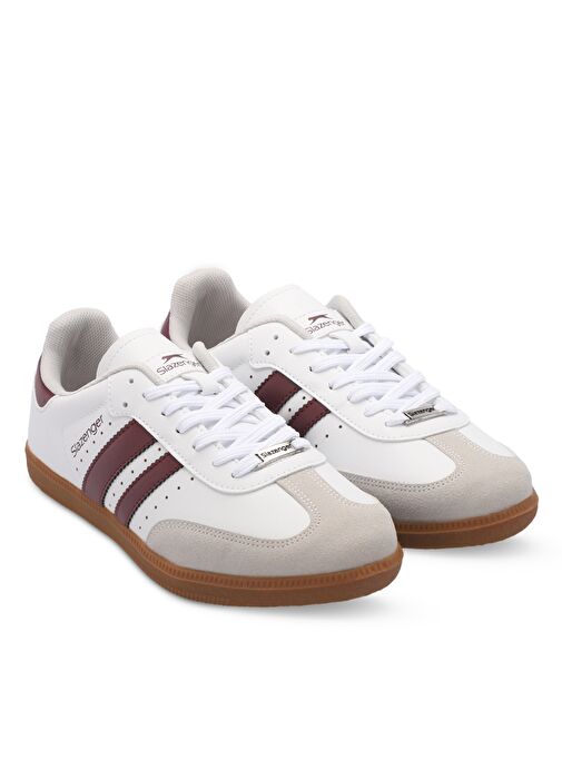 Slazenger PING Erkek Sneaker Ayakkabı Beyaz / Bordo - Görsel 3