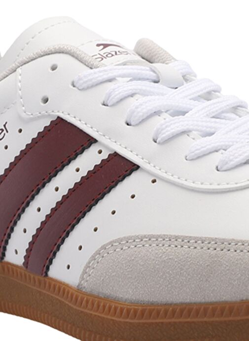 Slazenger PING Erkek Sneaker Ayakkabı Beyaz / Bordo - Görsel 5
