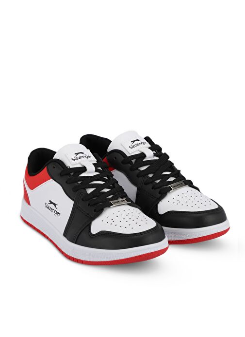 Slazenger PRINCE I Kadın Sneaker Ayakkabı Beyaz / Siyah / Kırmızı - Görsel 3