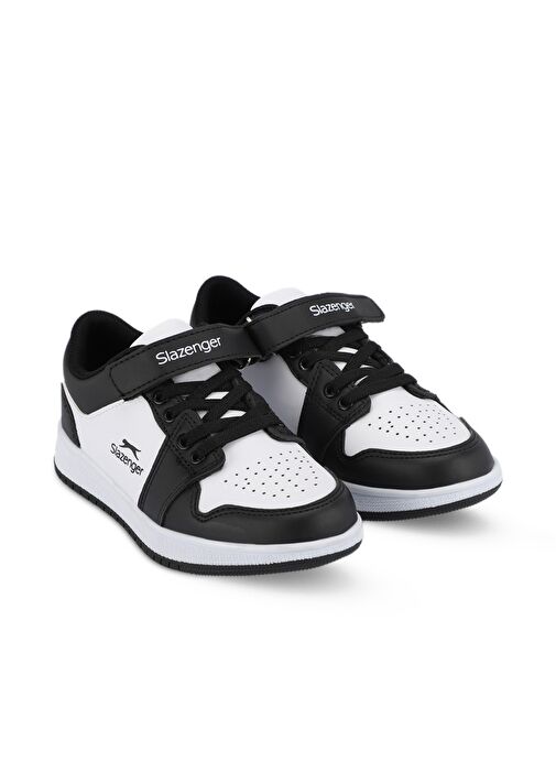 Slazenger PRINCE I Unisex Çocuk Sneaker Ayakkabı Beyaz / Siyah - Görsel 3