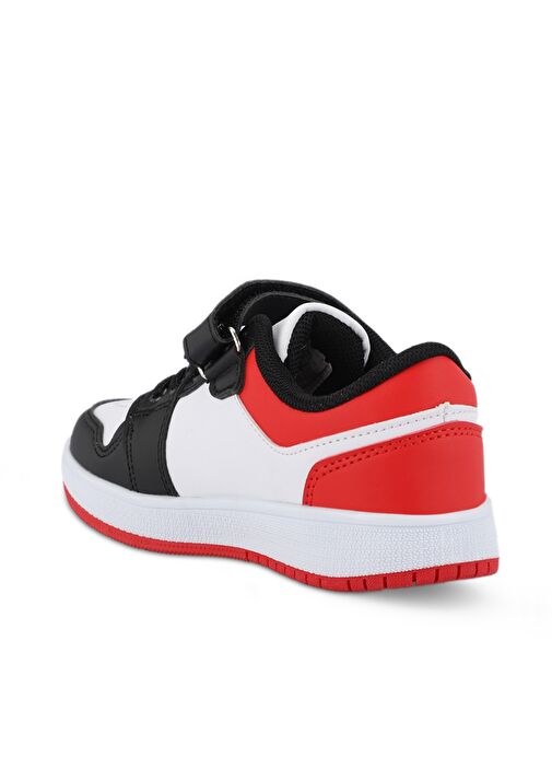Slazenger PRINCE I Unisex Çocuk Sneaker Ayakkabı Beyaz / Siyah / Kırmızı - Görsel 4