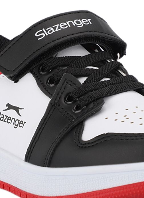 Slazenger PRINCE I Unisex Çocuk Sneaker Ayakkabı Beyaz / Siyah / Kırmızı - Görsel 5