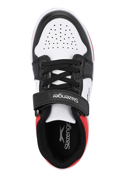 Slazenger PRINCE I Unisex Çocuk Sneaker Ayakkabı Beyaz / Siyah / Kırmızı - Görsel 6