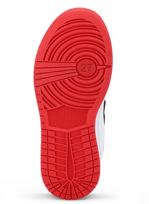 Slazenger PRINCE I Unisex Çocuk Sneaker Ayakkabı Beyaz / Siyah / Kırmızı - Görsel 8