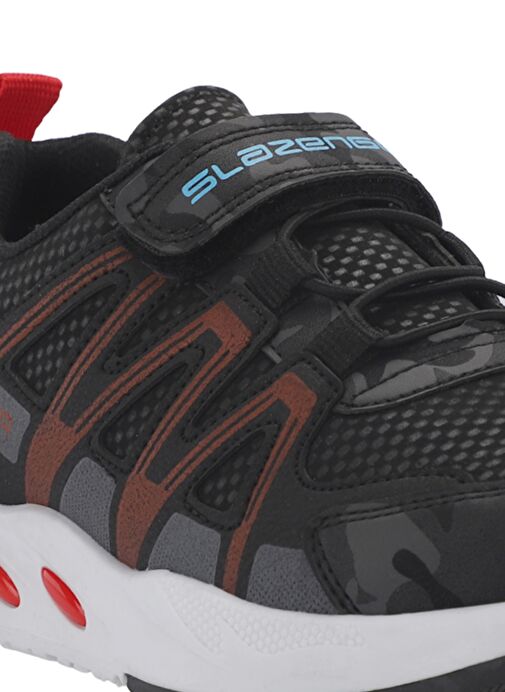 Slazenger ELIPS Erkek Çocuk Sneaker Ayakkabı Siyah Kamuflaj - Görsel 5