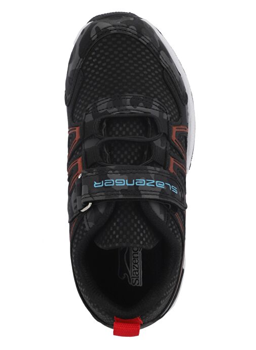 Slazenger ELIPS Unisex Çocuk Sneaker Ayakkabı Siyah Kamuflaj - Görsel 6