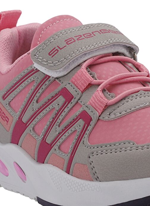 Slazenger ELIPS Unisex Çocuk Sneaker Ayakkabı Gri / Pembe - Görsel 5