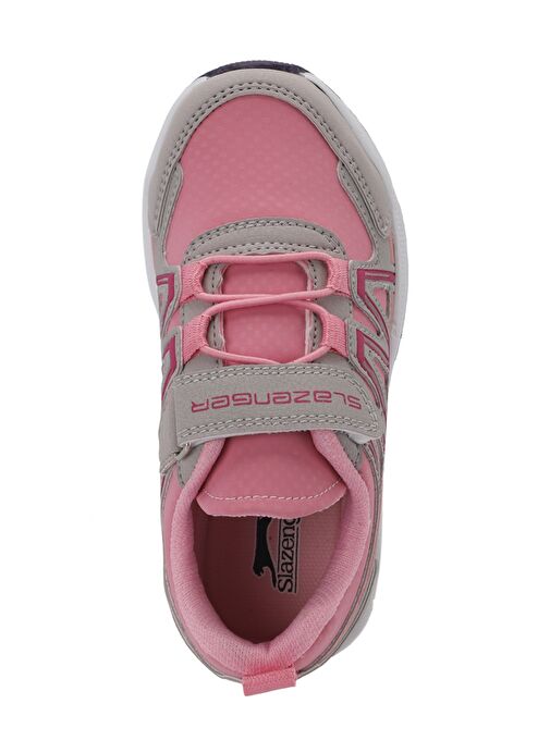 Slazenger ELIPS Unisex Çocuk Sneaker Ayakkabı Gri / Pembe - Görsel 6