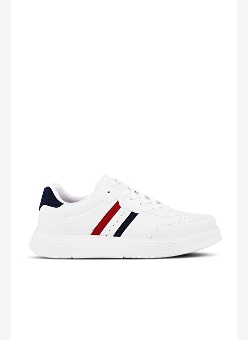 Slazenger ZIPPER I Kadın Sneaker Ayakkabı Beyaz / Lacivert / Kırmızı - Görsel 2