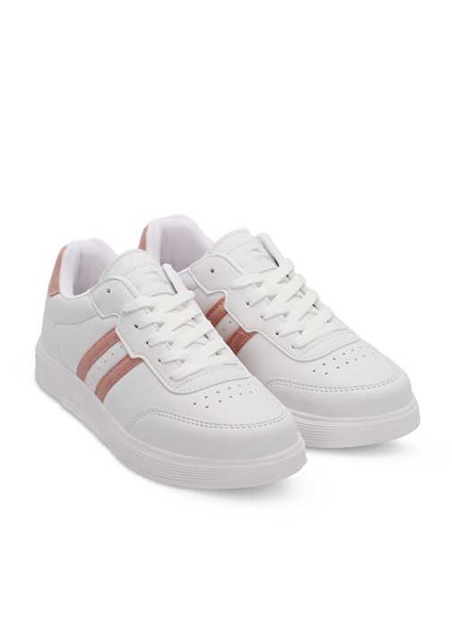 Slazenger ZIPPER I Kadın Sneaker Ayakkabı Beyaz / Pembe - Görsel 4