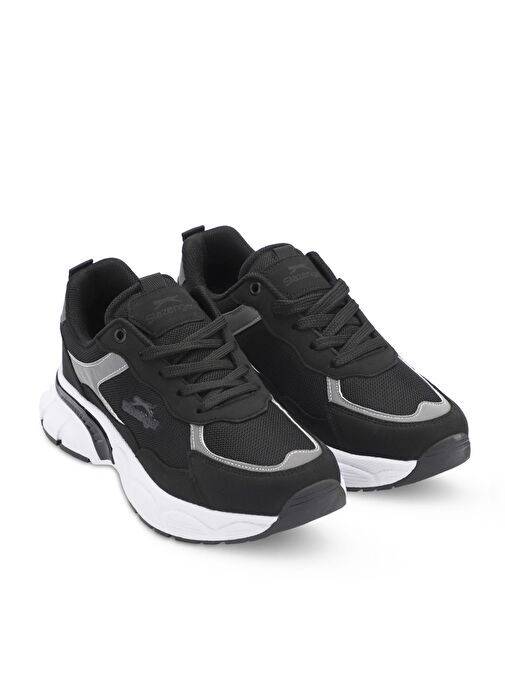 Slazenger ZOSIA Kadın Sneaker Ayakkabı Siyah / Koyu Gri - Görsel 3