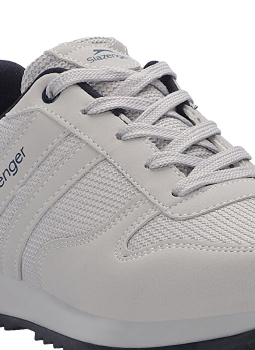 Slazenger AJAY I Kadın Sneaker Ayakkabı Gri / Lacivert - Görsel 5