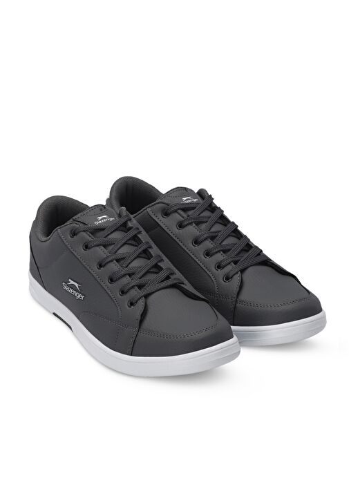 Slazenger ALBERT I Kadın Sneaker Ayakkabı Koyu Gri / Beyaz - Görsel 3