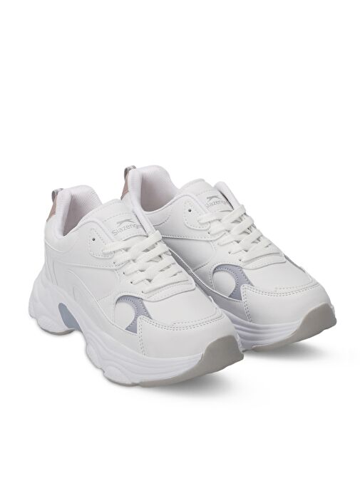 Slazenger ZUSA Kadın Sneaker Ayakkabı Beyaz / Pembe - Görsel 3