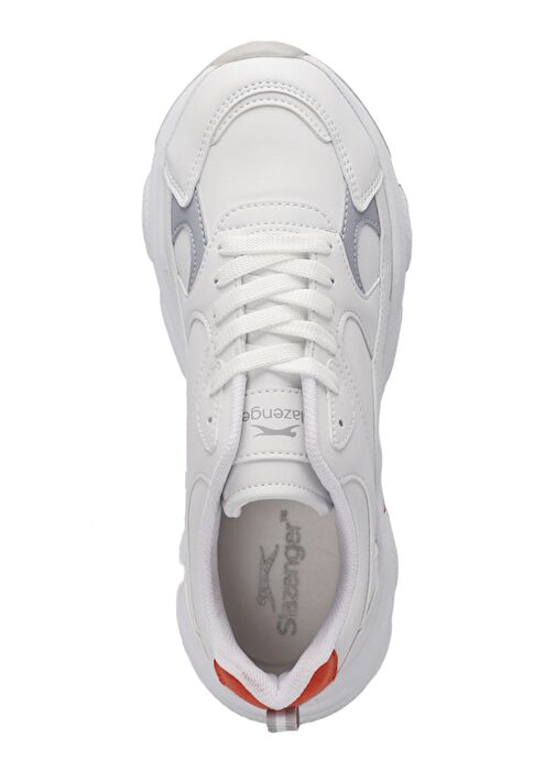 Slazenger ZUSA Kadın Sneaker Ayakkabı Beyaz / Turuncu - Görsel 6