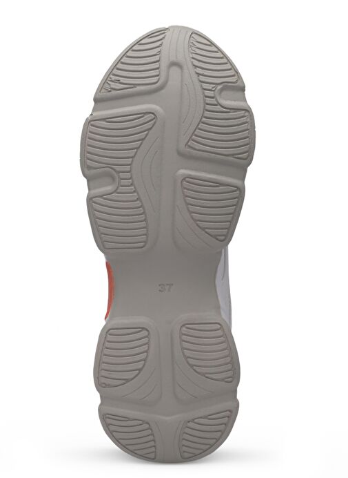 Slazenger ZUSA Kadın Sneaker Ayakkabı Beyaz / Turuncu - Görsel 8